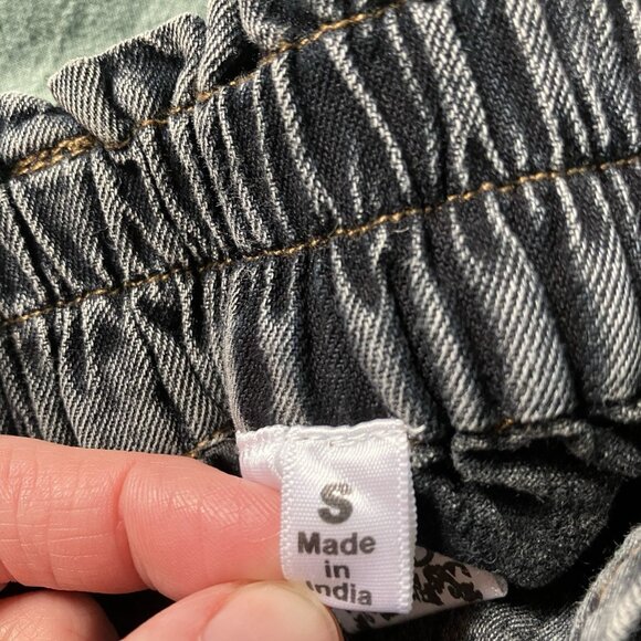 Parsley & Sage Eleanor Cargo Jeans Womens S Faded Black Baggy - Picture 7 of 12